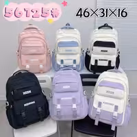 کوله وارداتی کد BB56125 رنگ سفید مشکی سایز cm46*31*16