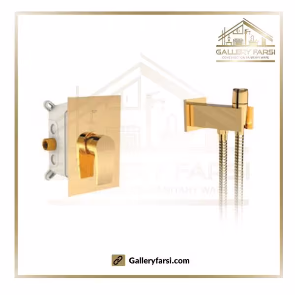 شیر توکار توالت شودر مدل رومر پلاس طلا