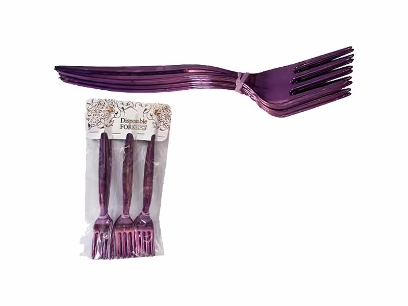 چنگال متالایز بنفش ( 12 عددی )