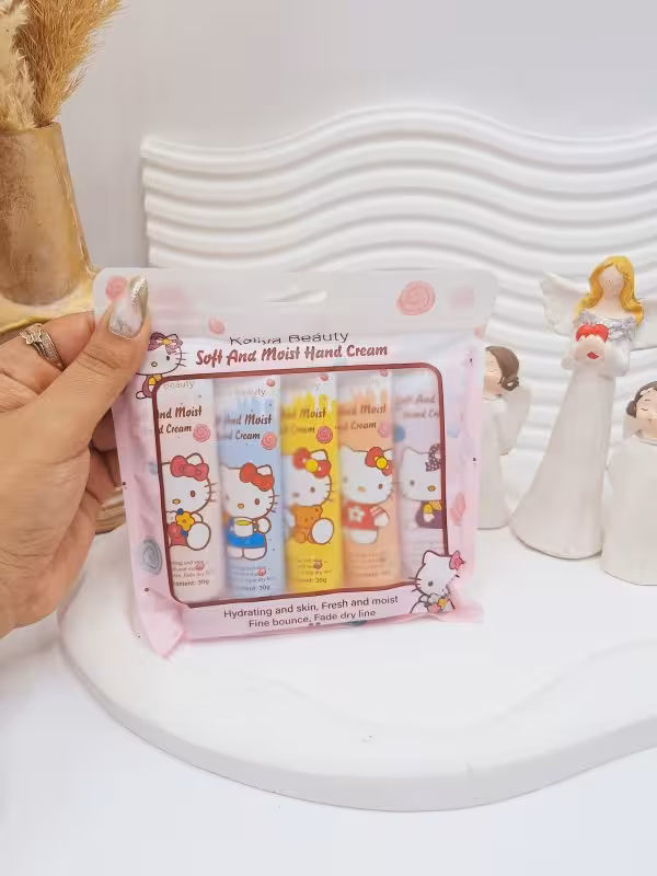 پک کرم دست 5 تایی طرح کیتی عروسکی کد 376