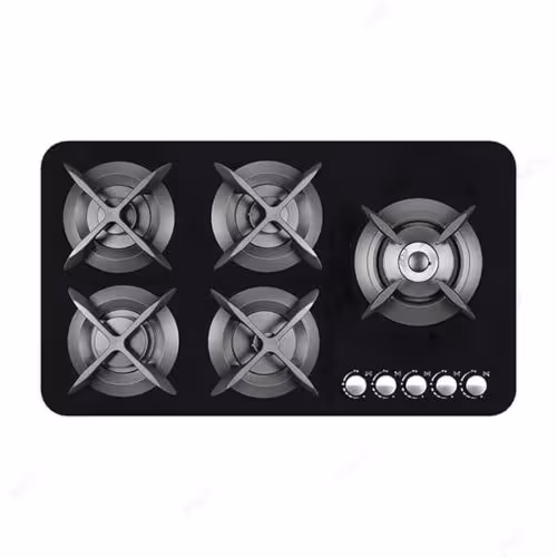 اجاق گاز 5 شعله شیشه مشکی میکس پلاسIG-503-R