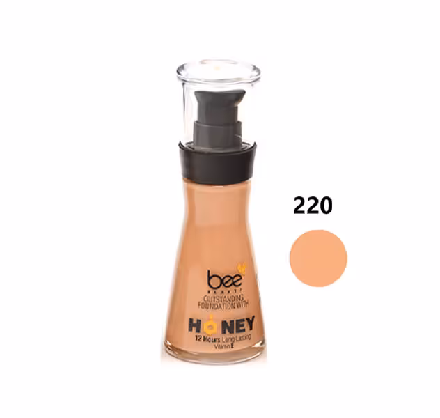 کرم پودر شیشه ای بی بیوتی  bee beauty سری HONEY شماره 220 حجم 30 میلی لیتر