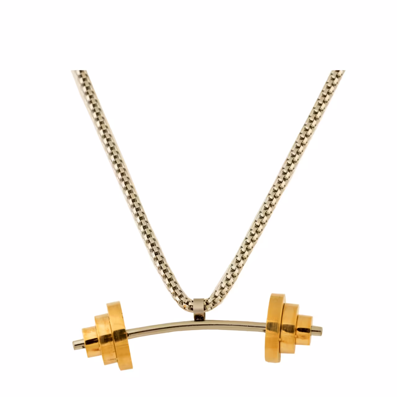 گردنبند استیل طرح وزنه کد 25