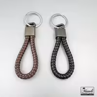 جاکلیدی بافت چرم مشکی و قهوه ای 14031212