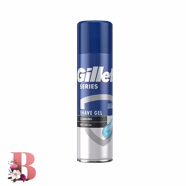 ژل اصلاح ژیلت مدل Cleansing حاوی زغال فعال 200 میلی لیتر | Gillette Cleansing Charcoal Shave Gel 200ml