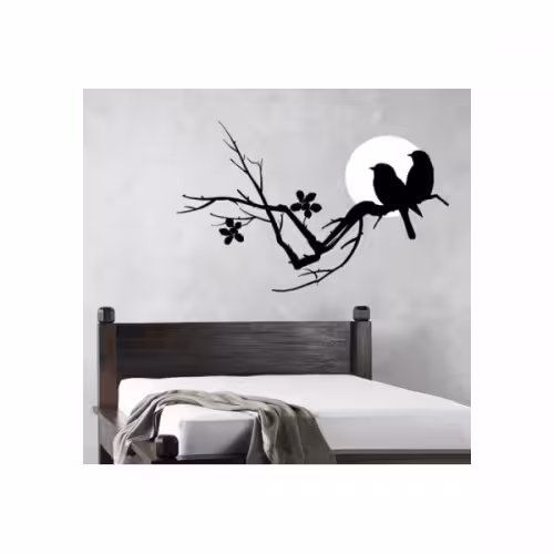 شابلون دیواری شاخه و پرنده کد 307