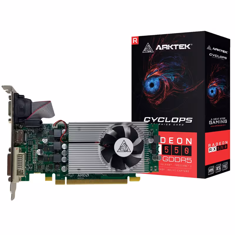 کارت گرافیک آرک تک سری Cyclops مدل RX550-LP با ظرفیت 4 گیگابایت GDDR5
