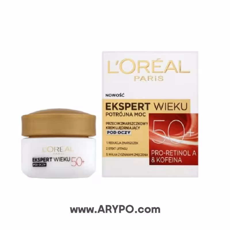 کرم ضد چروک دور چشم لورال مدل  EKSPERT WIEKU 50