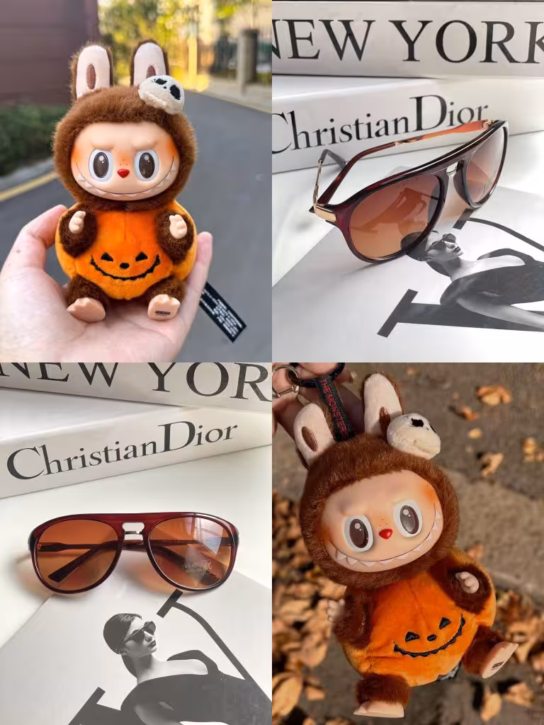 عینک افتابی برند police ترند دخترانه مردانه قهوه ای اسپرت یووی400