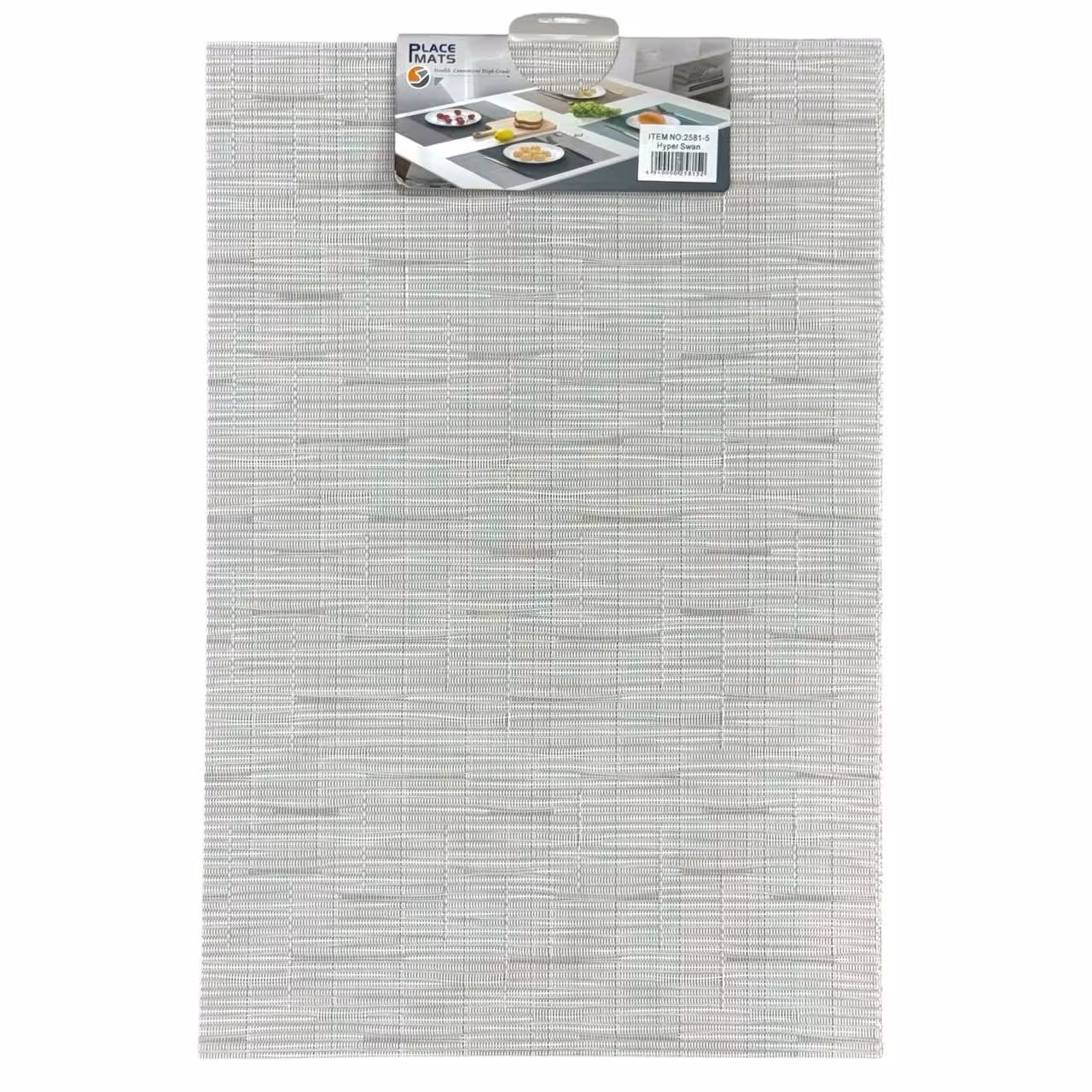 پک 4 عددی زیربشقابی رنگ‌ طوسی روشن