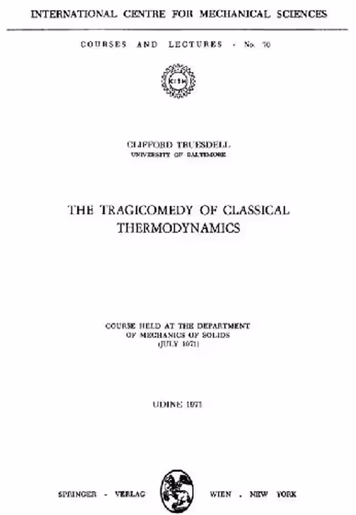 خرید و دانلود نسخه کامل کتاب Tragicomedy of classical thermodynamics