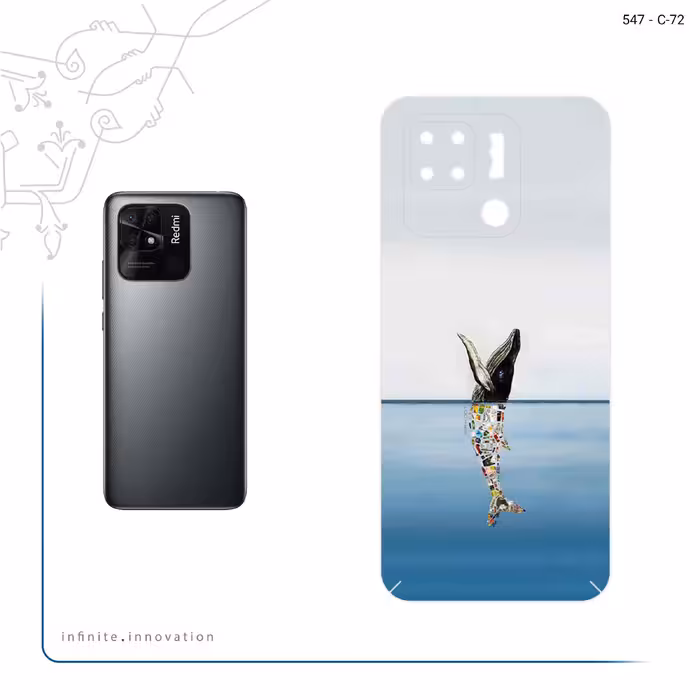 برچسب پوششی ماهوت مدل Collage of Sea Trash مناسب برای گوشی موبایل شیائومی Redmi 10C