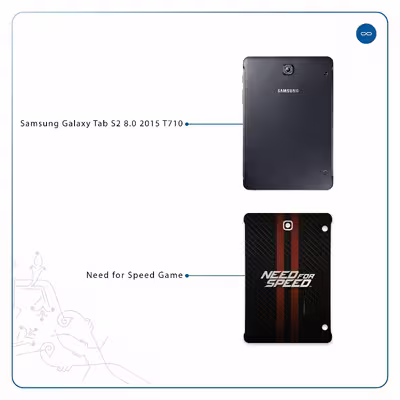 برچسب پوششی ماهوت مدل Need-for-Speed-Game مناسب برای تبلت سامسونگ Galaxy Tab S2 8.0 2015 T710