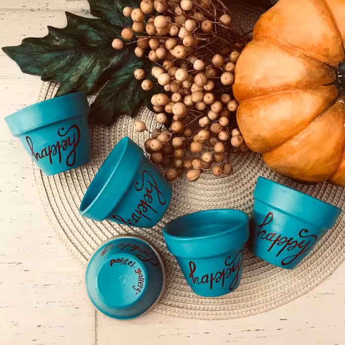 گلدان سفالی پاستل گالرئ مدل یاقوت کد 3