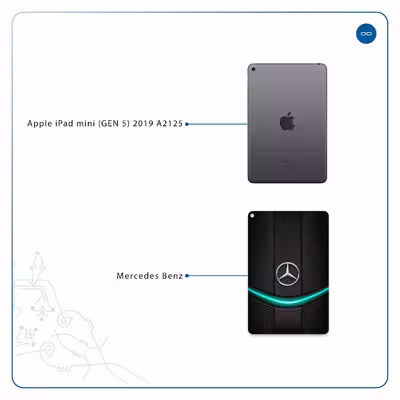 برچسب پوششی ماهوت مدل Mercedes-Benz مناسب برای تبلت اپل iPad mini (GEN 5) 2019 A2125