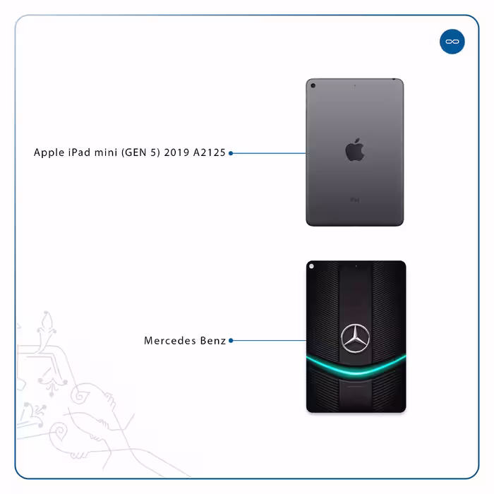 برچسب پوششی ماهوت مدل Mercedes-Benz مناسب برای تبلت اپل iPad mini (GEN 5) 2019 A2125