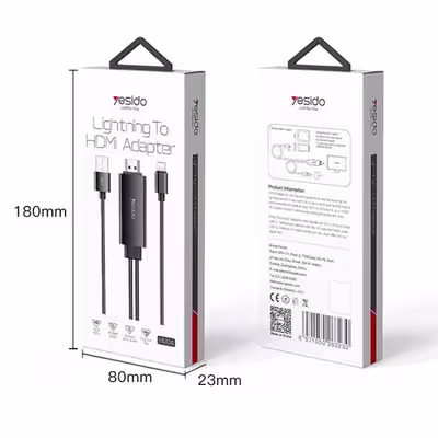 کابل تبدیل لایتنینگ به HDMI/ usb یسیدو مدل HM04 طول 1.8 متر