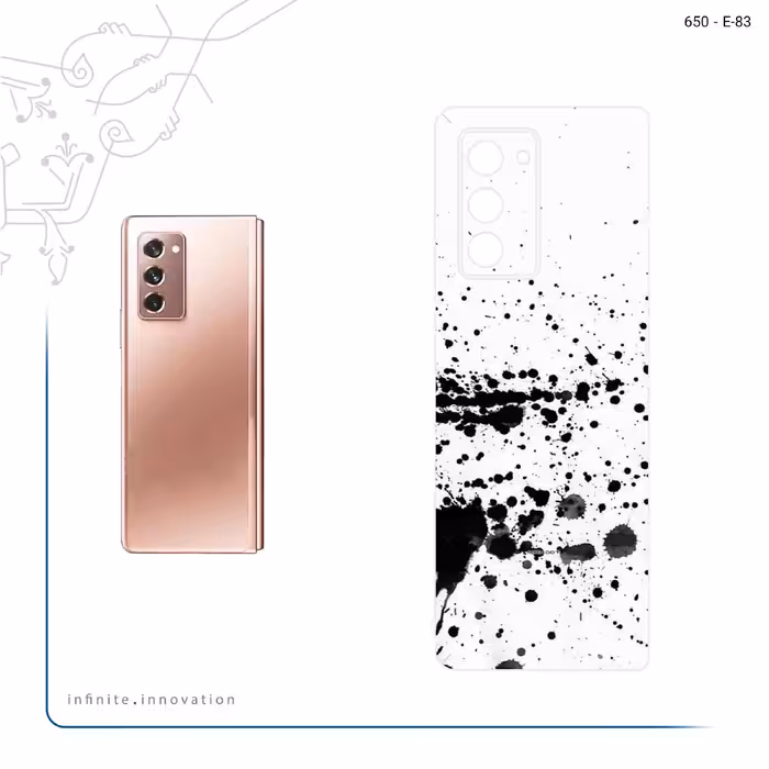 برچسب پوششی ماهوت مدل Abstract Ink Art مناسب برای گوشی موبایل سامسونگ Galaxy Z FOLD 2