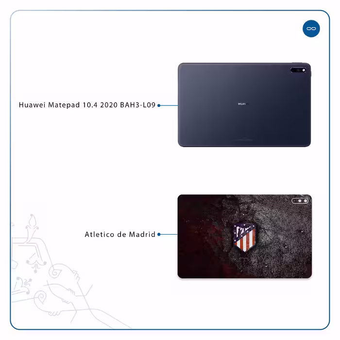برچسب پوششی ماهوت مدل Atletico de Madrid مناسب برای تبلت هوآوی Matepad 10.4 2020 BAH3-L09