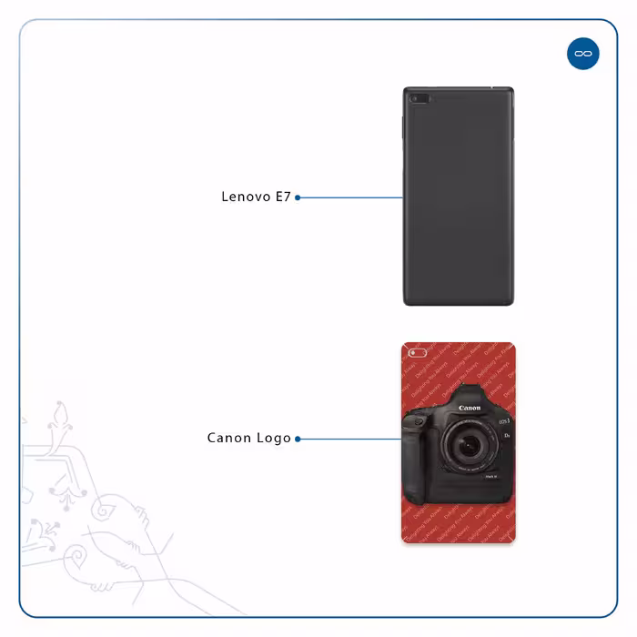 برچسب پوششی ماهوت مدل Canon-Logo مناسب برای تبلت لنوو E7