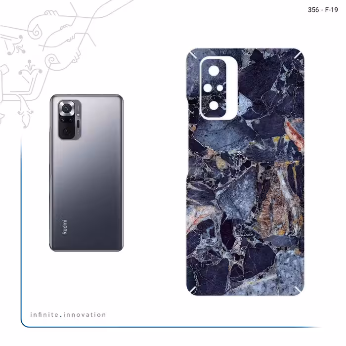 برچسب پوششی ماهوت مدل Broken black marble مناسب برای گوشی موبایل شیائومی Redmi Note 10 Pro Max