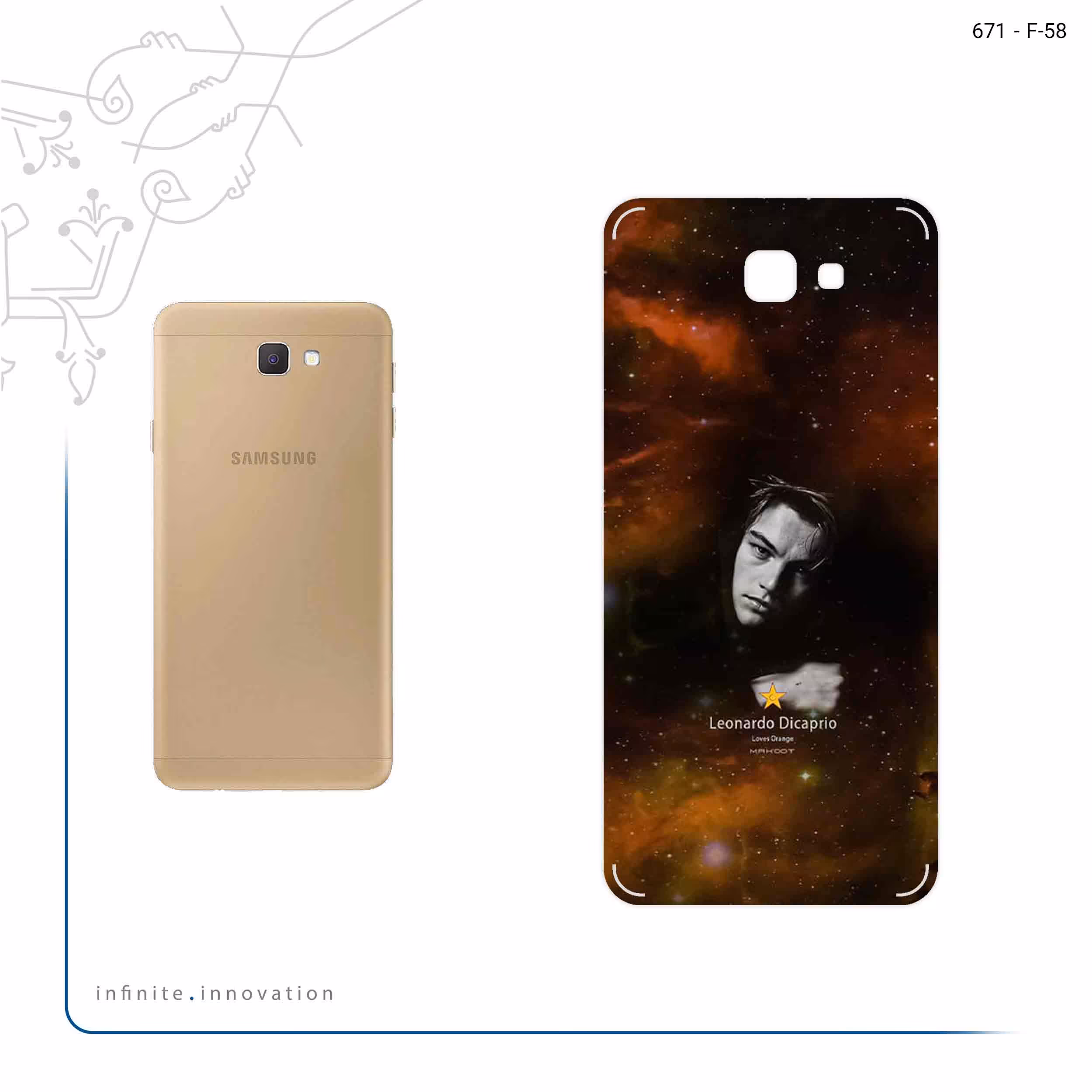 برچسب پوششی ماهوت مدل Leonardo Dicaprio مناسب برای گوشی موبایل سامسونگ Galaxy J5 Prime