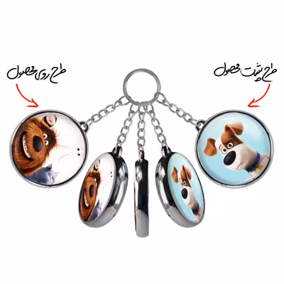 جاکلیدی خندالو طرح زندگی پنهان حیوانات خانگی مدل دوطرفه کد 1068210674