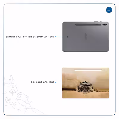 برچسب پوششی ماهوت مدل Leopard 2A5 tank مناسب برای تبلت سامسونگ Galaxy Tab S6 2019 SM-T860