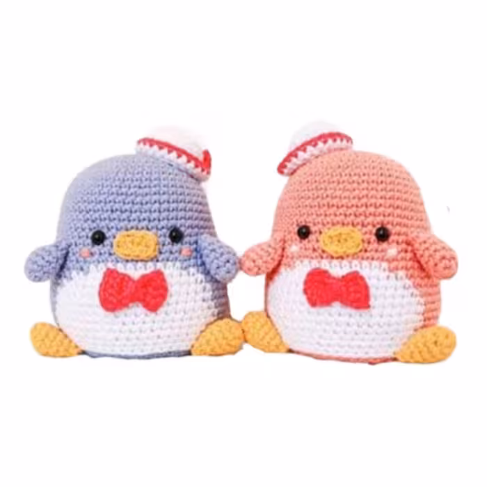 عروسک بافتنی مدل پینگوها مجموعه 2 عددی