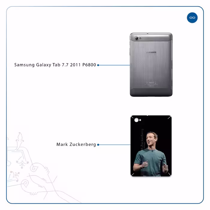 برچسب پوششی ماهوت مدل Mark Zuckerberg مناسب برای تبلت سامسونگ Galaxy Tab 7.7 2011 P6800