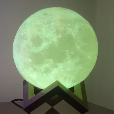 آباژور رومیزی مدل کره ماه M2