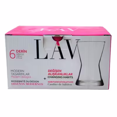 استکان لاو مدل DRN312F مجموعه 6 عددی