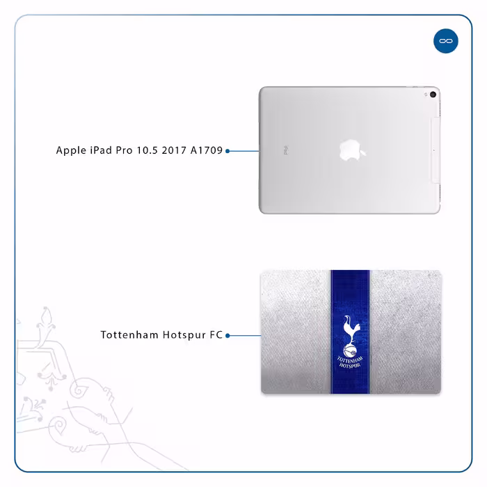 برچسب پوششی ماهوت مدل Tottenham Hotspur FC مناسب برای تبلت اپل iPad Pro 10.5 2017 A1709