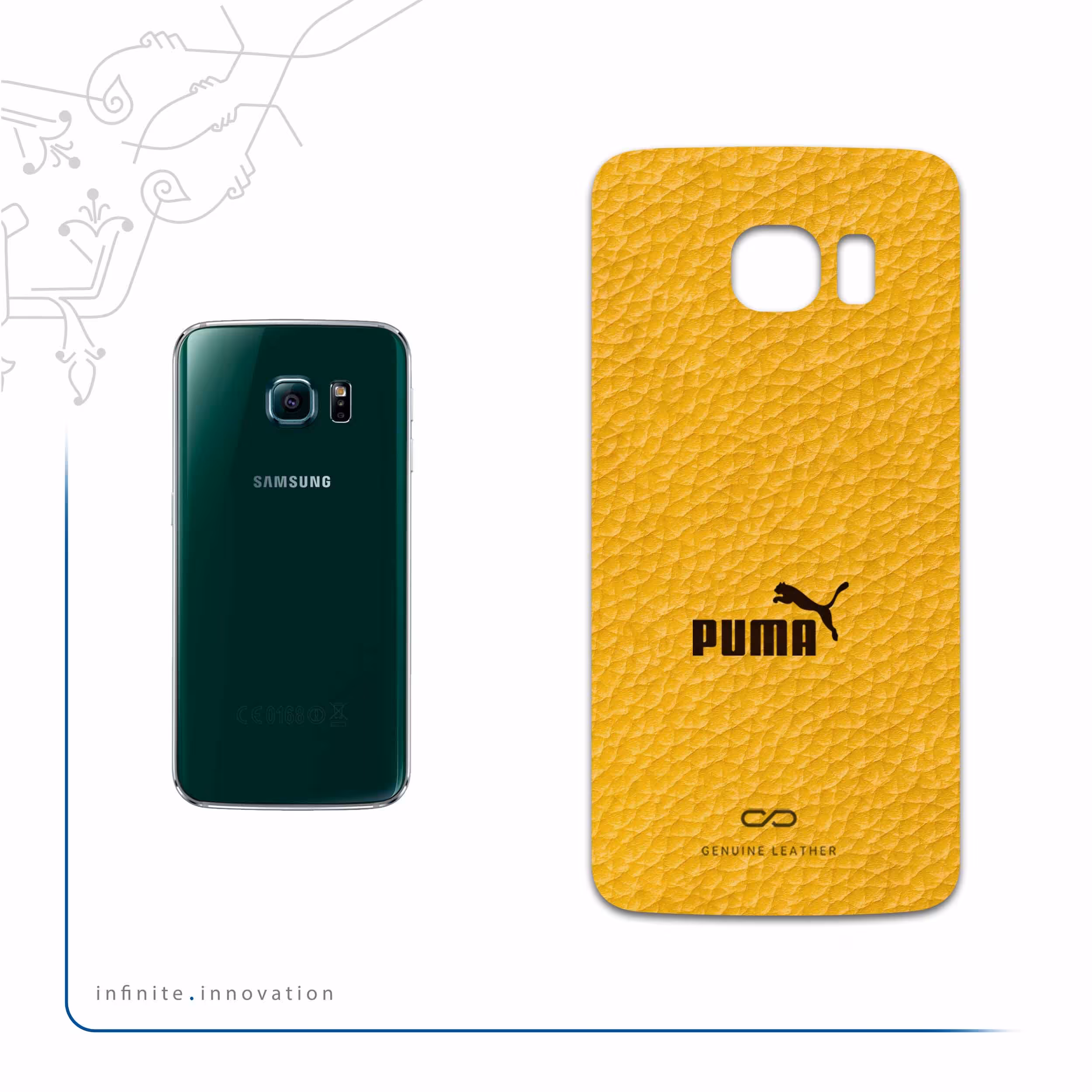 برچسب پوششی ماهوت مدل ML-PUMA مناسب برای گوشی موبایل سامسونگ Galaxy S6 Edge