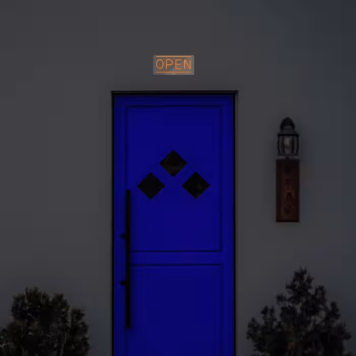 چراغ دیواری نئون دیزاین طرح Open_ORG