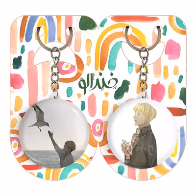 جاکلیدی خندالو مدل ارمین انیمه اتک آن تایتان کد 1858418592 مجموعه 2 عددی