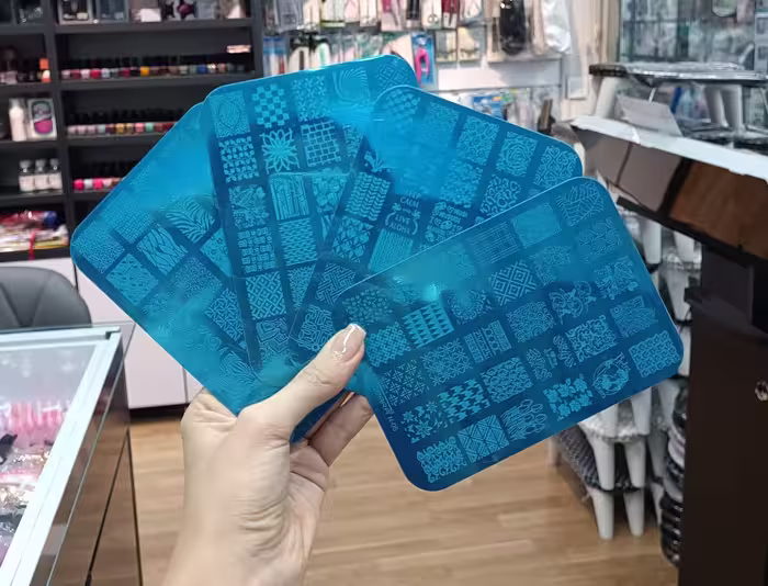 شابلون ناخن فلزی بزرگ حرفه ای دونه ای