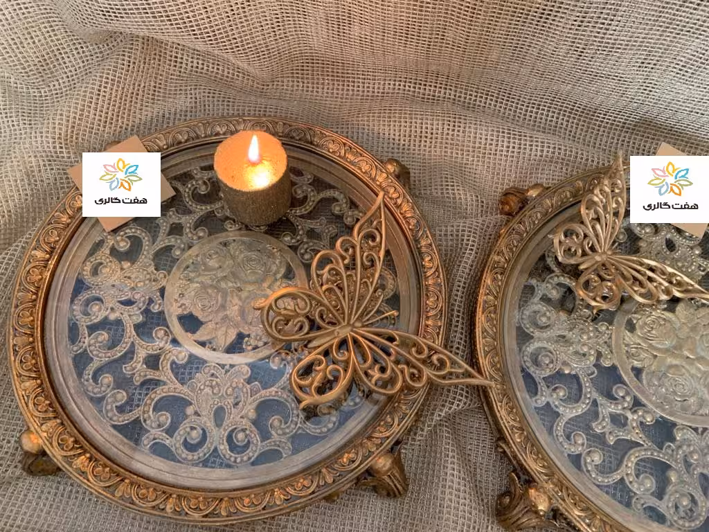 سینی گرد شیشه ای کد 10951