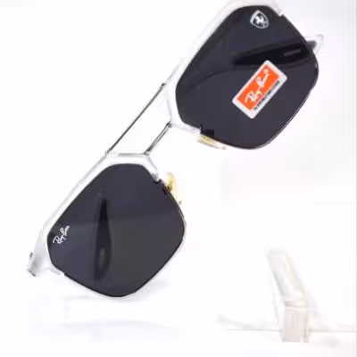 عینک برند ری بن فراری ray-ban ferrari | فریم یخی مات لنز مشکی