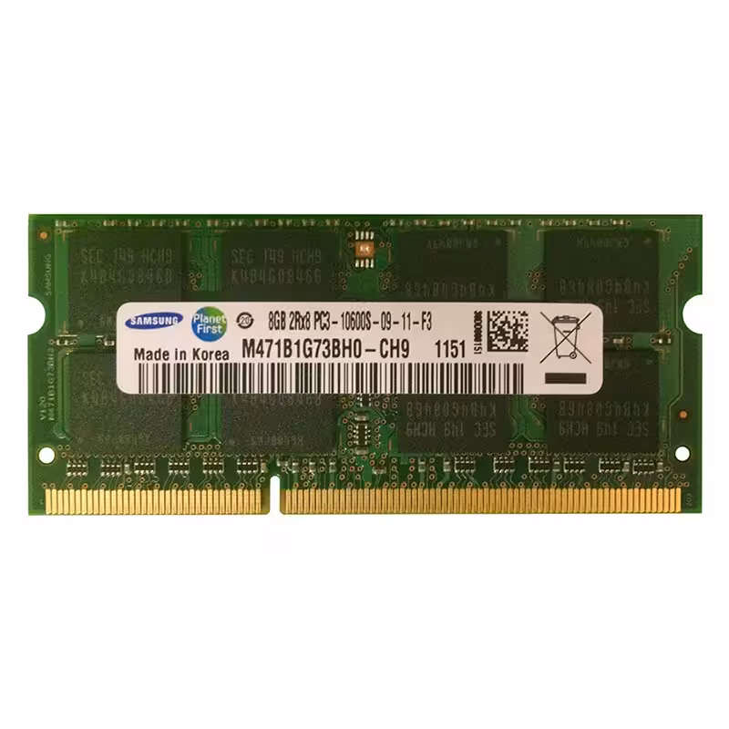 رم لپ تاپ DDR3 تک کاناله 1333 مگاهرتز سامسونگ مدل M471B1G73BH0-CH9 ظرفیت 8 گیگابایت – فاقد پک بسته‌بندی