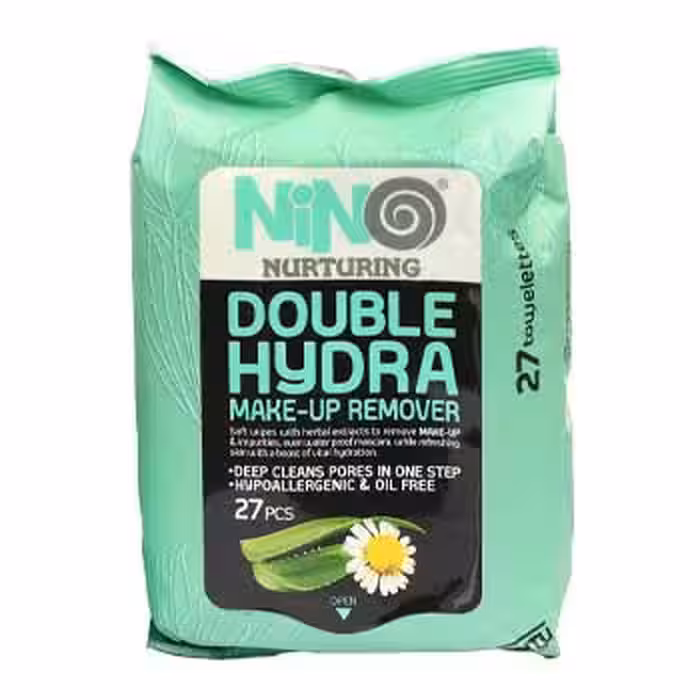 دستمال مرطوب آبرسان مدل Double Hydra حاوی عصاره آلوئه ورا بسته 27 عددی نینو