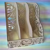نظم دهنده کتاب و کاغذ طرح دار3خانه