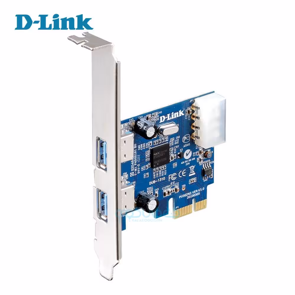 هاب 2 پورت USB0.3 PCI-E دی لینک مدل D-Link DUB-1310