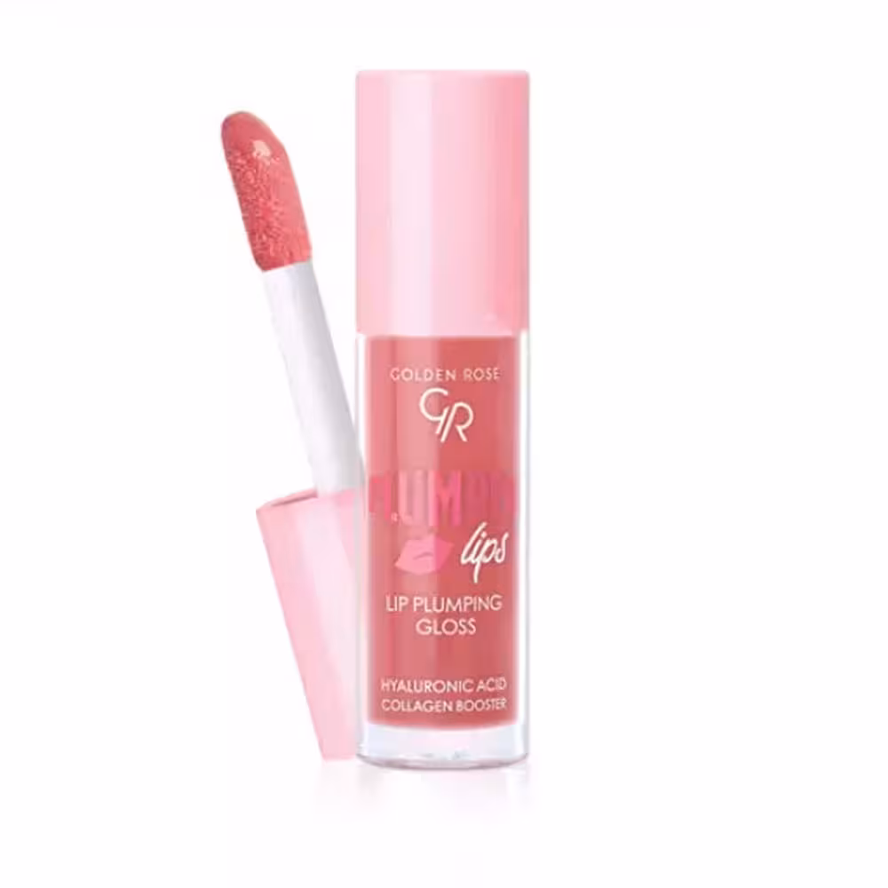 لیپ گلاس رنگی حجم دهنده PLUMPED LIPS گلدن رز Golden Rose