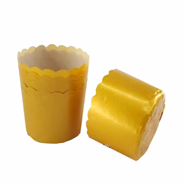 کپسول مافین کاغذی زرد