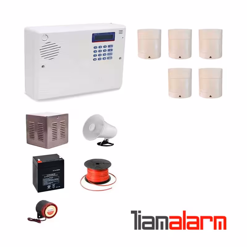 پکیج دزدگیر اماکن با سیم مدل سایلکس سیمکارتی و تلفنی SG8PR5