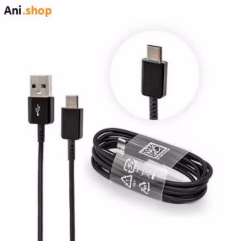 کابل شارژ و دیتا سامسونگ USB Type C (مشکی)