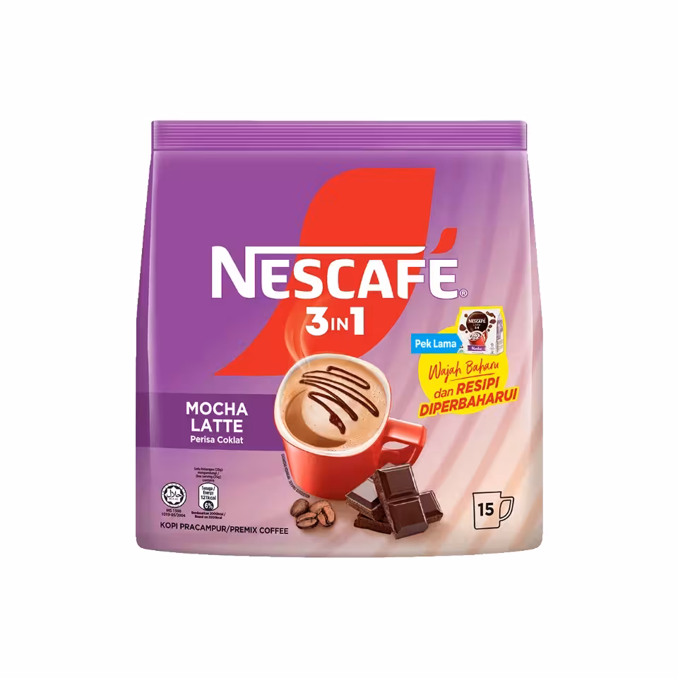 نسکافه 3 در 1 موکا لاته بسته 15 عددی
