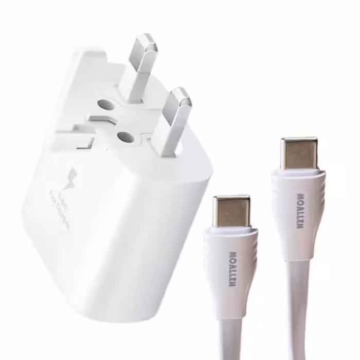 شارژر دیواری 25 وات معلم نوین مدل Galaxy A25 به همراه کابل USB-C | کالا مکس