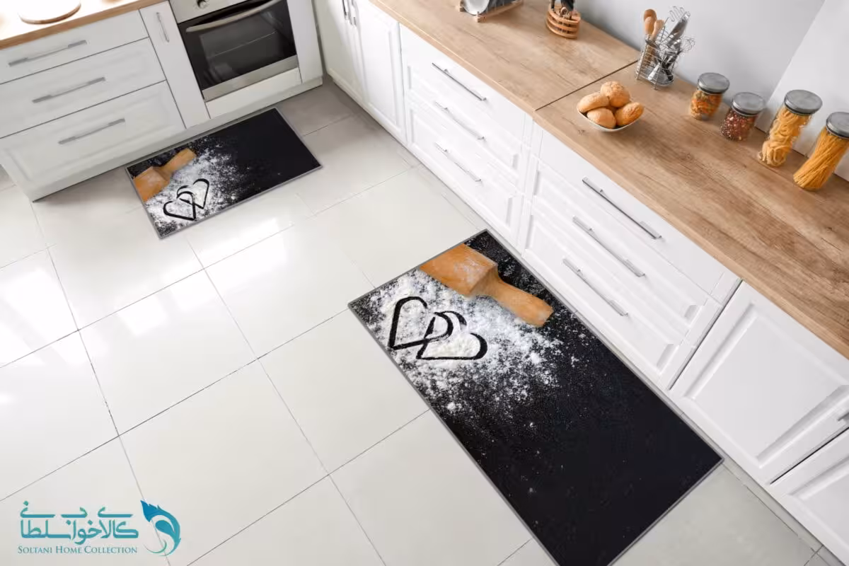 فرشینه آشپزخانه طرح قلب کد FR1547